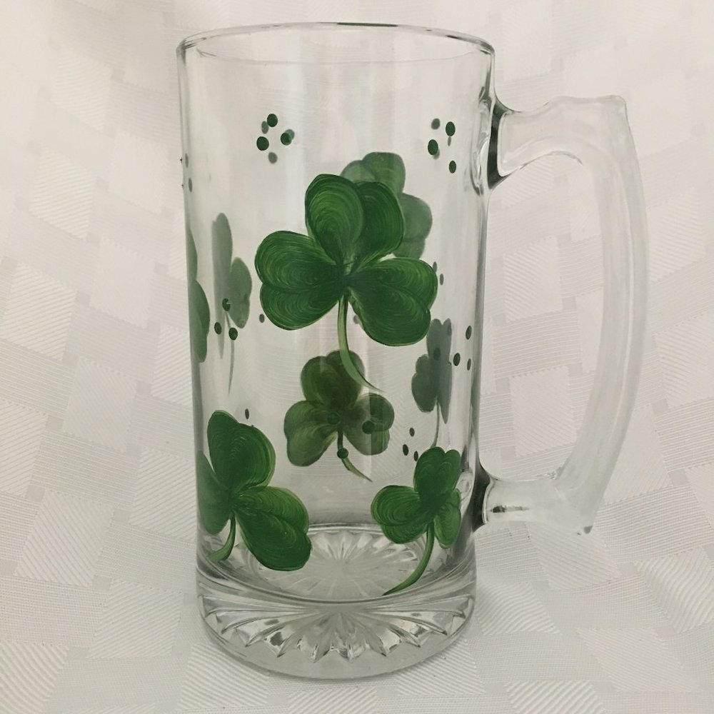 Irish Shamrock Beer Mug--Father's Day Gift